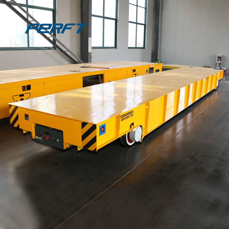 A rail cable reel transfer vehicle that can be used in a parts foundry