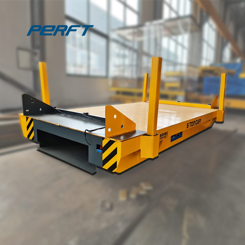 Factory battery track flat car
