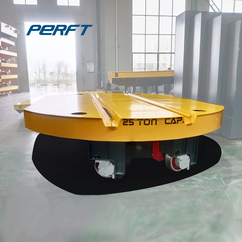 Large-tonnage electric intelligent turntable transfer vehicle