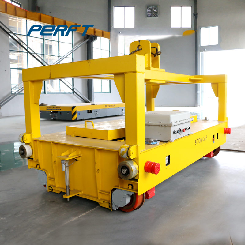 Customizable cable-powered rail transfer vehicle