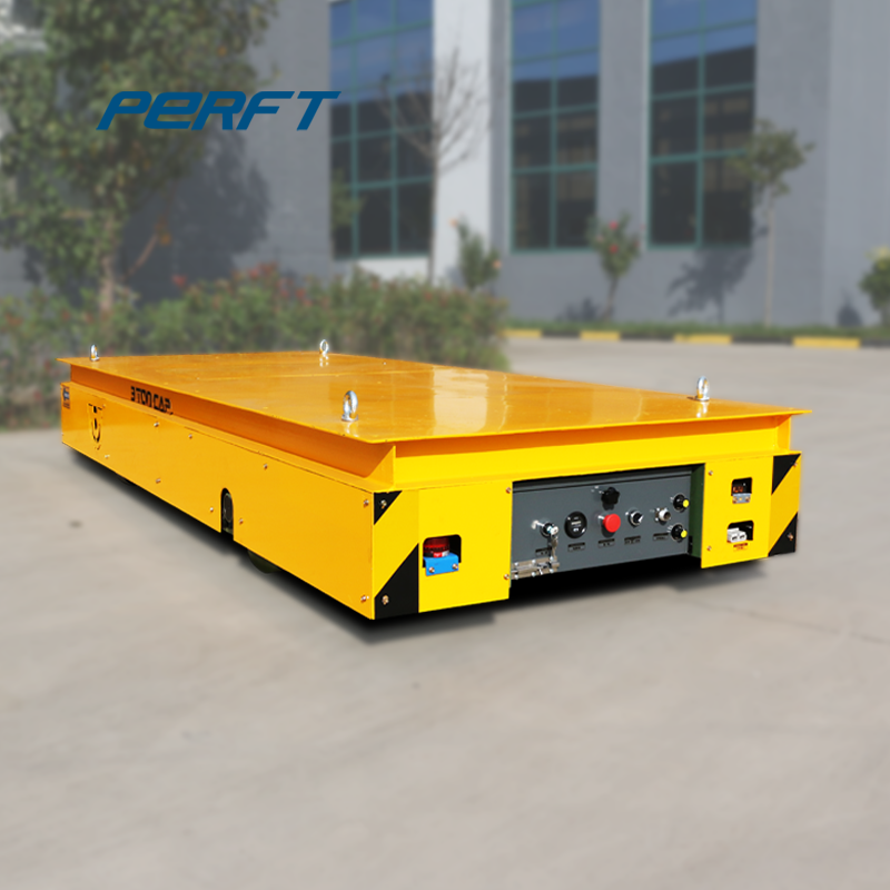 factory supplying transport system trackless transfer trolley with lifting flat
