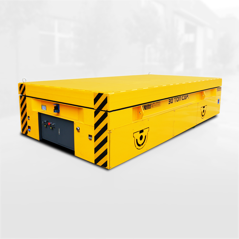 steel industry trackless transfer trolley battery power flat car