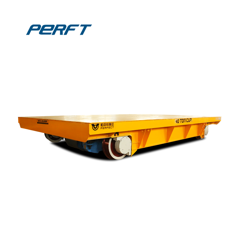 large ship machine parts motorized transfer trolley on rails 15t rated load