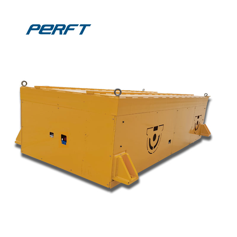 Trackless Electric Transportation Steering Transfer Cart Table on Cement Floor
