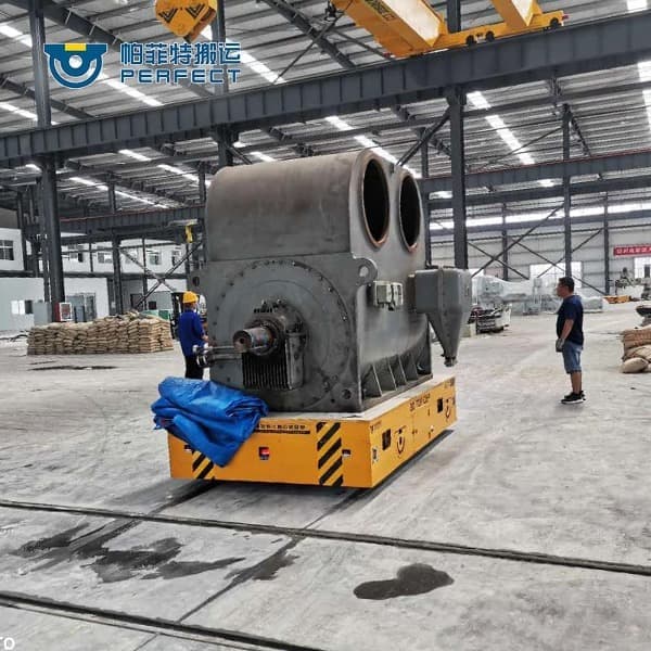 50t steel trolley to move heavy parts for shipyard