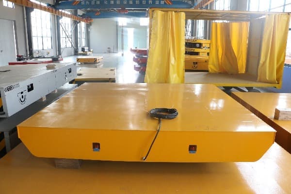 Cable power 15 tons transfer flat wagon for production workshop