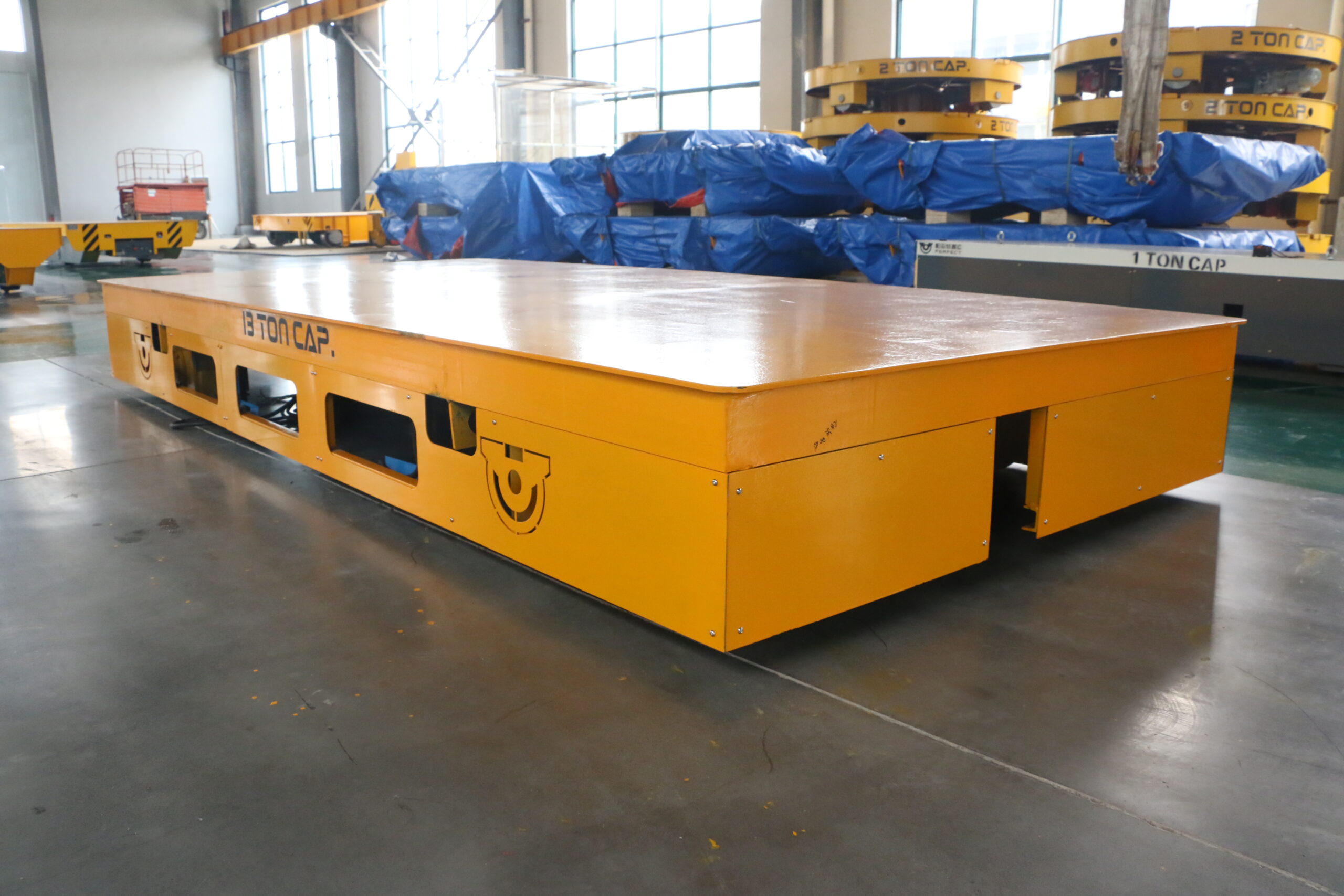 40 ton rail transfer vehicle for sandblasting room