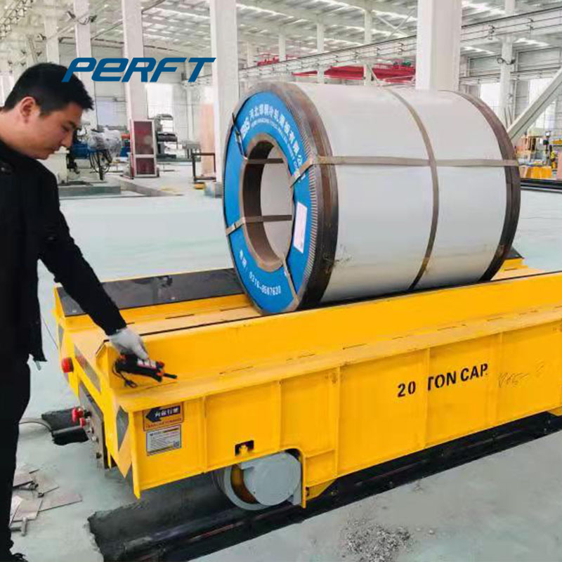 Loading 15 ton Steel Coil Transfer Cart