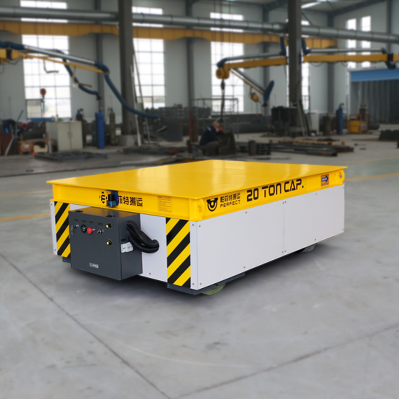 Battery Steerable Rail Guided Vehicle Transfer Cart