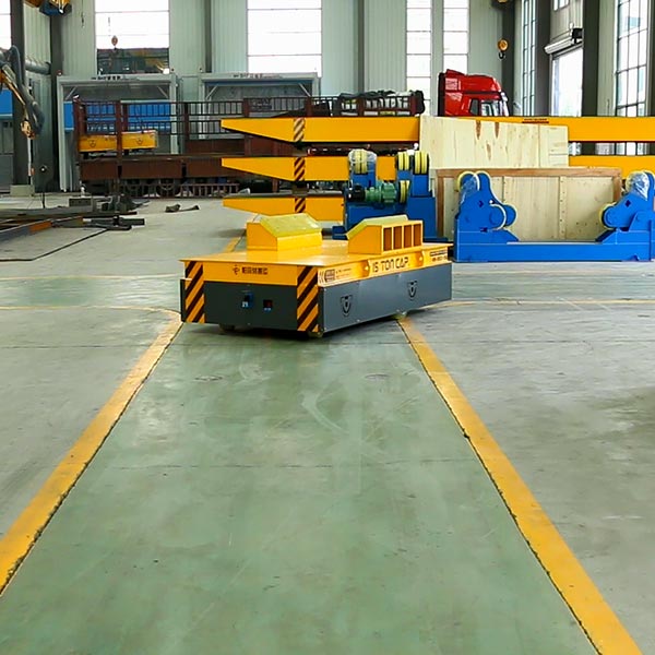 Motorized Coil Transfer Cart Rail Guided Vehicle