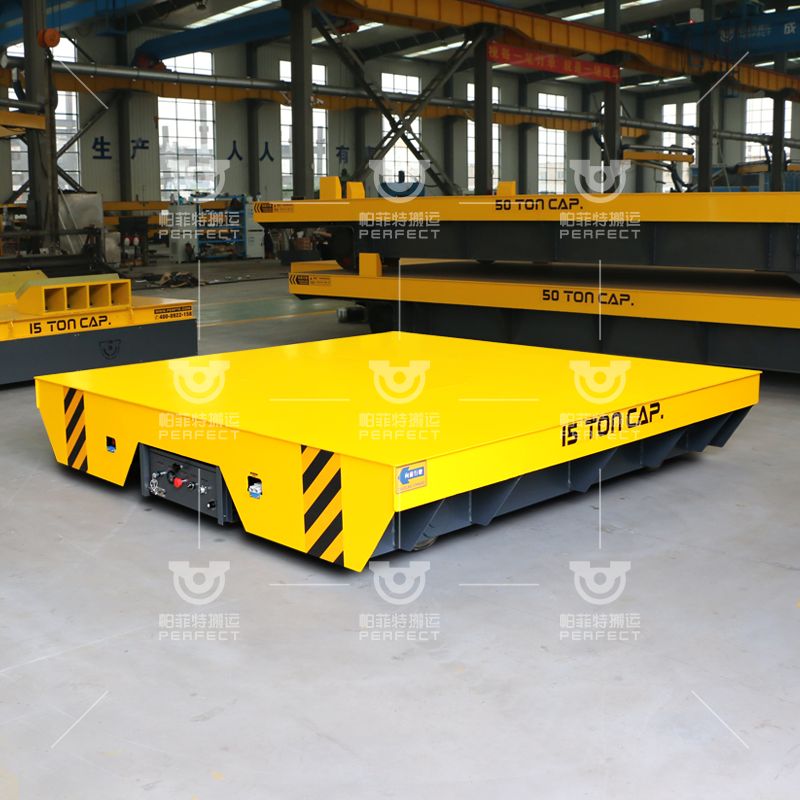 Anti Heat Electric Transfer Cart In Foundry Workshop