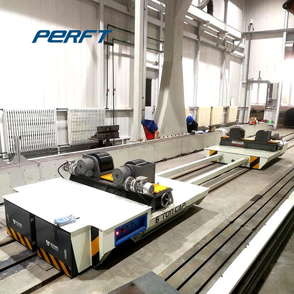 Busbar Operated Electric Flat Cart For Production Line