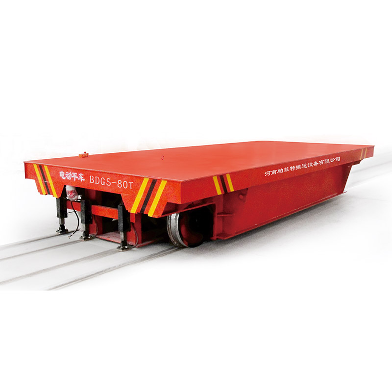 Electric Transfer Cart with Steel Rail Wheels 20t