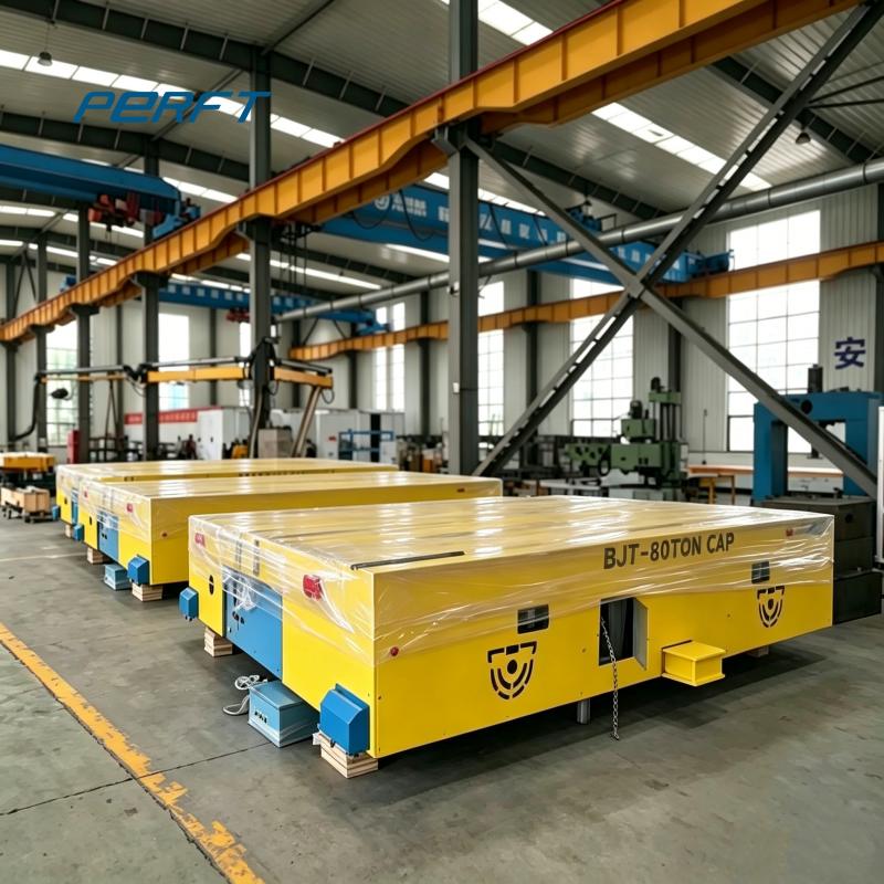 80-Ton Battery-Powered Rubber Wheel Trackless Transfer Cart