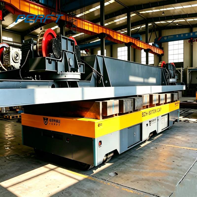 80-Ton Trackless Electric Heavy Duty Transfer Cart for Factory Transportation